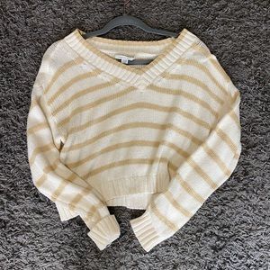 Cropped striped sweater